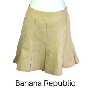 Banana Republic Cream Paneled‎ Cotton Skirt Size 6